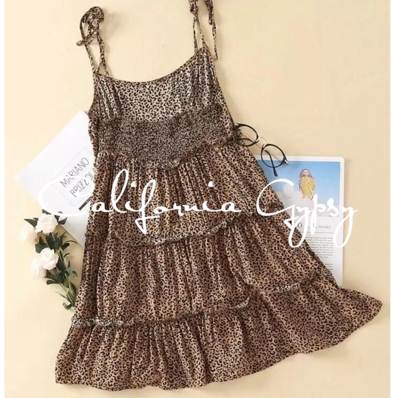 LAST 1🎉Leopard Mini Sun Dress - Picture 6 of 10